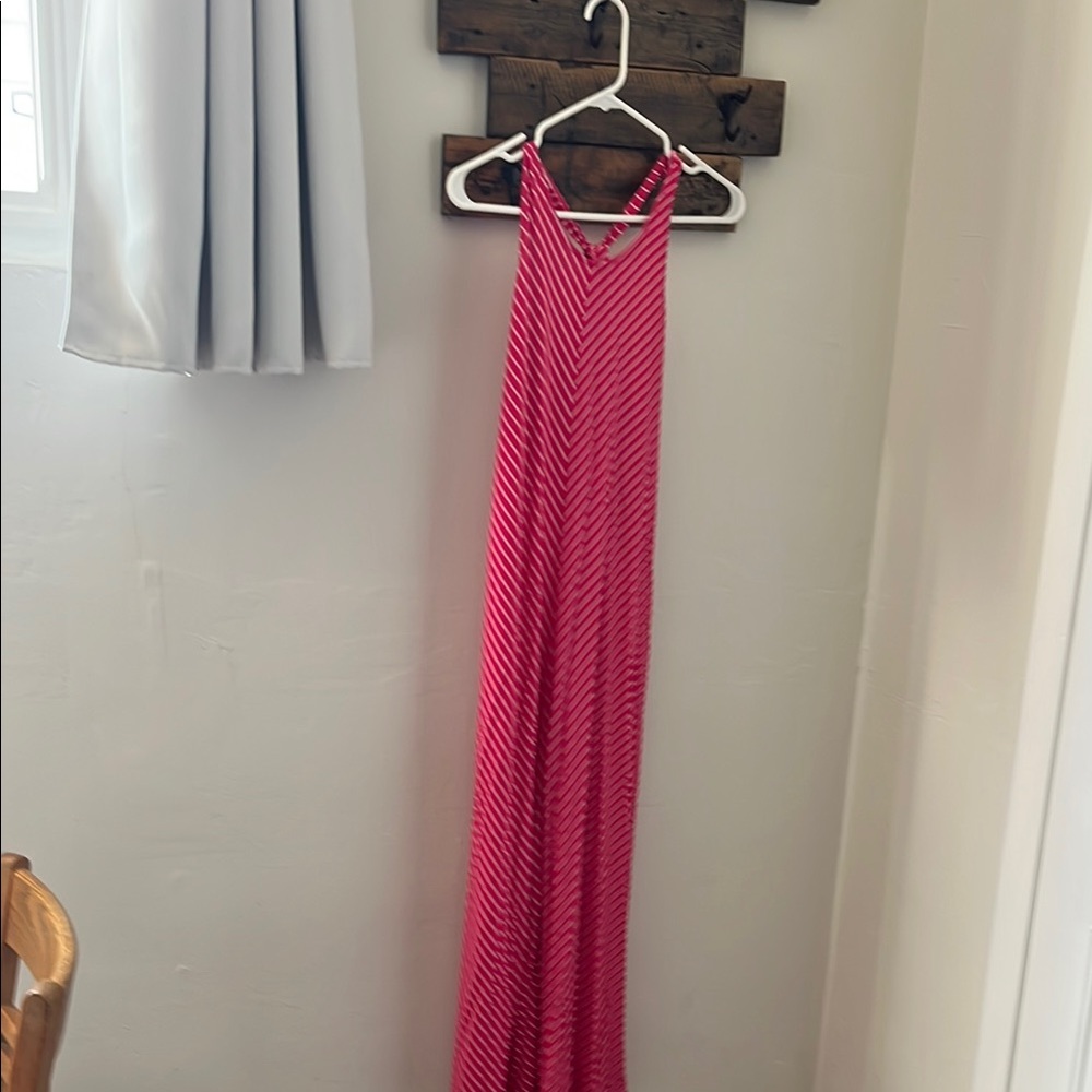 Gap Pink Chevron  Dress,  t back, size M